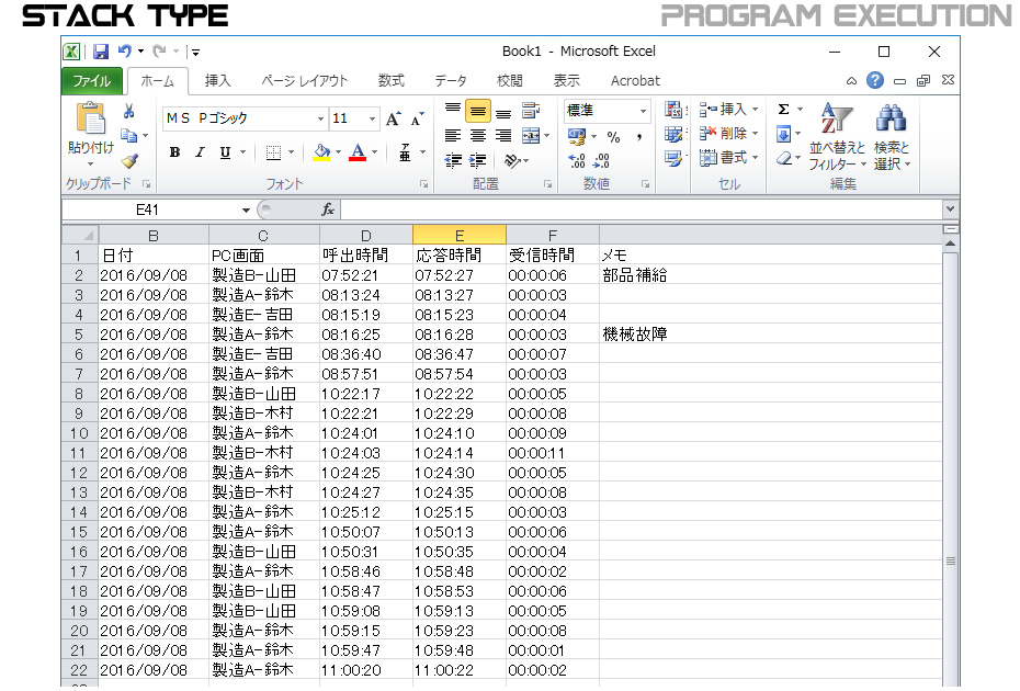 モニタリング設定